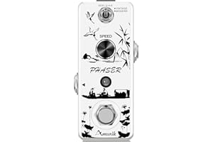 Amuzik Guitar Phaser Effect Pedal Analog Phase Effect Pedal For Electric Guitar Vintage/Modern 2 Modes for Mini Size