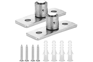 AMONIDA Guide Porte Coulissante Sol en Acier Inoxydable avec Rail Roulette Intérieur - Installation Facile pour Montage en Bois