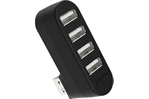 SABRENT Hub USB, Adaptateur USB orientable à 90°/180°, Data Hub USB 4 Ports, USB multiport pour Macbook, Mac Pro/Mini, iMac, Surface Pro, XPS, Notebook PC, clés USB, etc.(HB-UMN4)