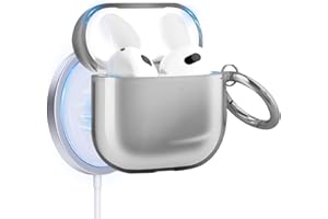 Haofun per AirPods 4 per Custodia,Cover in TPU Protettiva Trasparente,AirPods 4 Custodia Protettiva con Moschettone[Antiurto, Antiossidante, Non è facile ingiallire] - Nero Trasparente
