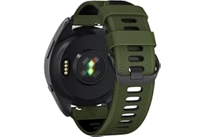 U-LIMVE Pasek do zegarka Garmin Forerunner 265, Forerunner 255, Vivoactive 4, Venu 3, Venu 2, silikonowy pasek zastępczy, 22 mm