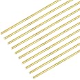 DMiotech 20 Pack Brass Rods, 2mm x 300mm Solid Round Brass Rod for DIY Craft, Welding, Lathe, Bar Stock, Drift Punches, Shaft, Model, Plane, Ship, Car
