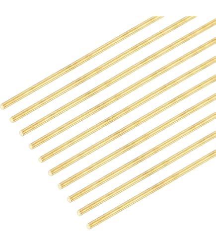 QUARKZMAN 8 Stück Messingstangen 1,2 Mm - Goldene Rundstäbe Für DIY-Projekte & Handwerksarbeiten