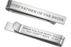 Gleamart Silver Tie Clip for Men Business Necktie Pinch Clip Personalised Tie Bar