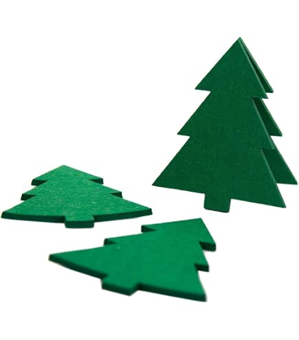 Oblique Unique Filz Deko Set – Schale, 24 Sterne & 4 Untersetzer Für Weihnachtstischdeko