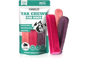 Himmaleh Yak Chews for Dogs Multipack Blueberry Strawberry Cranberry- Yak chews for dogs Medium (pack of 3) - Protein Rich Dog Chews Long Lasting Natural - yak milk dog chew - Himalayan dog chews
