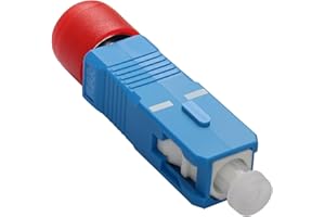 QIANRENON SC Male to FC Female Hybrid Fibre Optic Connector Adapter SM 9/125μm SC/UPC to FC/UPC Simplex Fibre Optic Converter Coupler, for Optical Power Meter Red Light Pen FTTH Patch Cord Pigtail