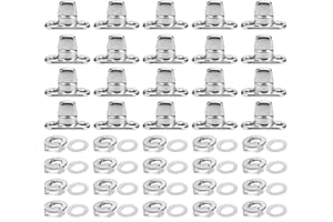 Ginobili 20 Ensembles D'Attaches à Verrouillage par Torsion de Qualité Marine, Œillet et Goujon à Bouton Tournant, pour Attaches en Toile, Boutons Tournants Durables et Faciles à Utiliser