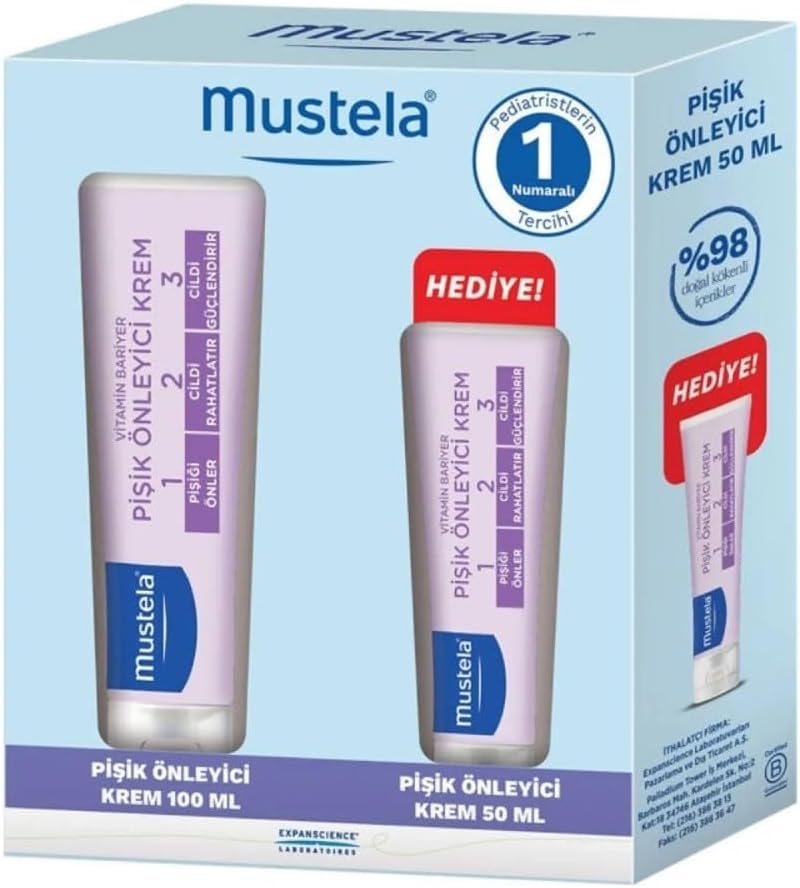 Mustela Vitamin Barrier 1-2-3 Pişik Önleyici Krem 100 gr + 50 gr Hediyeli