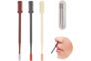 YUUCHORINGEE 3 Stück Nasenhaartrimmer Frauen Herren Manuell, 2-in-1 Doppelseitiger Nasenhaarentferner Nasenhaarschneider Ohne Strom, 360° Drehbarer Tragbar Nasenhaarrasierer für Männer und Frauen (Mischfarben)