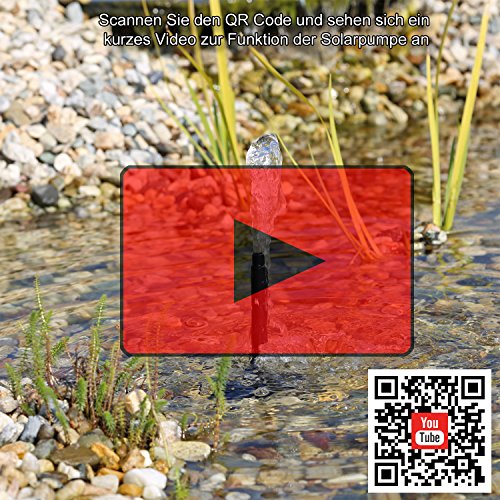 CLGarden Solar Springbrunnen Pumpe SP-S2 Solarpumpe 5W 5 Watt Teich Teichpumpe - 5