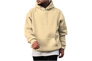 Wyongtao Sweat A Capuche Homme Grandes Tailles,Hoodie Homme De Sport,Pull Unie Décontracté Confortable,Sweats À Capuche avec Poche Kangourou,Sweatshirts Hommes Sportif Streetwear Polyvalent