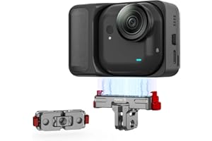 BRDRC Soporte de liberación rápida para Insta360 GO Ultra, adaptador de expansión magnético de aleación de aluminio con tornillo de 1/4 pulgadas y adaptador G*Pro para accesorios Insta 360 GO Ultra