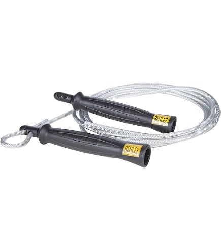 Corde à sauter avec poignées en gomme - Longueur ajustable 3m - Bleu foncé