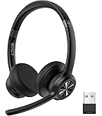 JLab Go Work Draadloze Hoofdtelefoon met Microfoon - PC Headset met 45 Speeltijd en Meerdere Aansluitingen via Bluetooth naar Computer en Mobiel