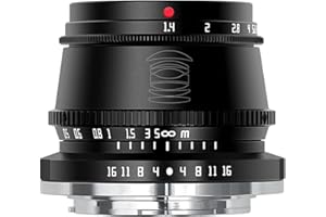 TTArtisan 35mm f1.4 APS-C Metal Bodied Lens Compatible with Fuji FX Mount - Black