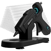 Cecotec Pistola Silicona Caliente con Base Protectora Perfect Fix 100 Pro. 100W, Calentamiento Ultrarr&aacute;pido, Incluye 80 Barra