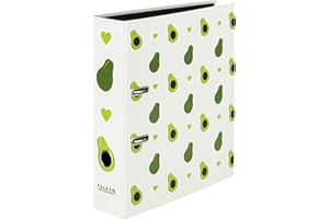 ‎FALKEN Falken Motiv-Ordner Avocado, Made in Germany, 8 cm breit DIN A4 schwarzer Innenspiegel, glanzkaschierter Außenbezug Social Media 1 Stück