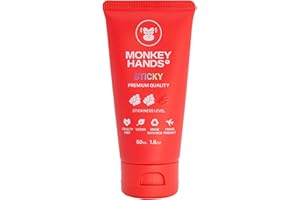 Monkey Hands Sticky Grip | Revolutionäres Gel für starken Halt bei Pole Dance | Trockene Hände Pole Grip | Veganes, innovatives flüssiges Magnesium | Keine Parabene/Resin | Rot, 50ml