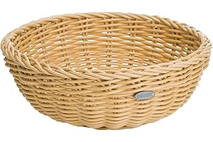 Westmark Mehrzweck-Korb, Geeignet für Hotel und Gastronomie, Rund, Ø ca. 23 cm, Höhe: ca. 9 cm, Synthetikfaser, Saleen Edition, Hellbeige, 02010330101