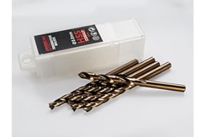 Ferrcan Punte per metallo HSS DIN338 M35 5% cobalto Turbomax per trapano in acciaio inox, ferro e altri metalli confezione da 5 pezzi per misura