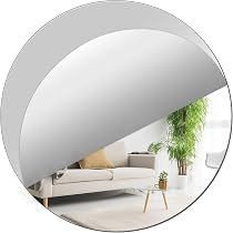 Miroir Salle De Bain LED Demi-lune Anti-buée - 110/120cm, Dimmable, 3 Couleurs (Argenté, Installation Murale)
