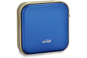 Biluer Porta CD, 1PCS Porta CD di Archiviazione 40 Capacità DVD Borsa Custodia DVD Custodia Protettiva Portatile Molto Adatto per i Viaggi L'uso in Auto Ea Casa (Blu)