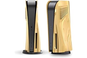 innoAura Plates for Disc Edition, Faceplates with Cooling Vents, Anti-scratch Dustproof Premium ABS Replacement Shell (Golden)