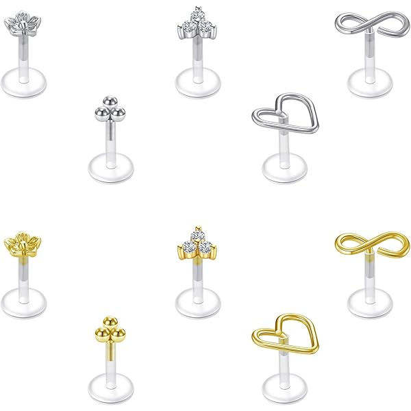 Tongpiercing acryl transparant wit - MY Cellini