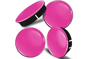 Biomar Labs® 4 x 60mm 3D Enjoliveurs Cache-moyeu pour Jante Moyeu de Roue Centre Hub Caps Cyclamate Rose Brillant C 9