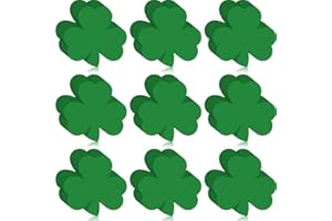 GEYEE 100 Pcs Shamrock Cutouts St. Patricks Day Decorations Single Color Paper Green Clover Cutouts Large 3 Leaf Cover Die Cuts for Teacher Kids School Classroom Bulletin Board St. Patricks Day Decorations