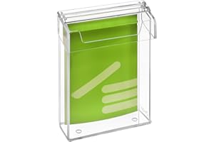 ‎ZEIGIS Zeigis DIN A5 Prospektbox/Prospekthalter/Flyerhalter im Hochformat, wetterfest, für Außen, mit Deckel, aus glasklarem Acrylglas