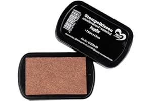 Ideen mit Herz Almohadilla de tinta | Secado rápido | Resistente al agua | 7,5 cm x 4,3 cm (cobre)