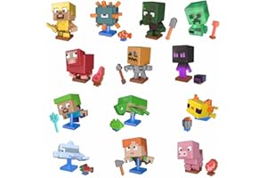 TREASURE X - Minecraft Overworld, Figuras Sorpresa, Arena mágica y Slime, Juguetes coleccionables con Personajes del Videojuego Mine & Craft, TX, 13 Diferentes, 4 años, Famosa (TRR59000)