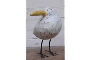 DEKO-IMPRESSION Freche, witzige Möwe Statue maritimes Deko-Objekt Holz Handarbeit