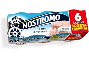 Nostromo - Tonno al naturale, 6 lattine da 70gr. Meno dell'1% di grassi, senza conservanti