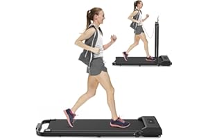 ‎BIGZZIA bigzzia Walking Pad Klappbar - 1-10 km/h Laufband für Zuhause Klappbar 2.5 PS Laufbänder Schreibtisch bis 120kg Elektrisch Tragbar Treadmill mit LCD-Anzeige