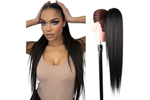 SER MULHER Extension Coda Di Cavallo MARILIA, Capelli Lunghi e Lisci, 70 cm (1B Black)