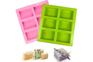 ‎JOKILY Seifenformen Silikon, 2 Stück Seifenform Rechteckig, Silikonform Seife, Silikonformen Seife, Seifen Silikonform, Silikonformen Gießformen Seife, Soap Mold für DIY Handwerk Seifenherstellung
