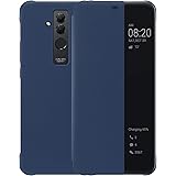 Cover Huawei Mate 20 Lite,Smart View Flip Pelle Custodia [Risparmio Energetico][Protezione completa](Mate20 Lite, Blu)