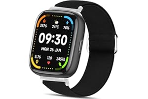 IDW17, IDW20, IDW21, IDW23, IDW25, IDW26 Smart Watch Bands, Lamshaw Stretch Elastics Nylon Adjustable Replacement Strap Accessories for Men & Women Compatible for Faweio IDW26 1.83 Inches Smart Watch,