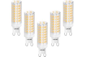 LEDGLE G9 LED Lampen 8W Dimmbar Warmweiß 3000K Kein Flimmern, LED Lampe, Warmweiß, G9 Bulb Mais Birne, 700LM ersetzt 80W Halogenlampen, 5er Pack