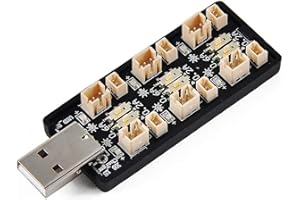 GERUI 1S LiPo Batterie USB Ladegerät 3.7/4.20V, 3.8/4.35V,6 Kanal 1S LiHV Ladegerät für FPV Plus Batterie Micro JST 1.25 JST-PH 2.0 mCX mCPX Steckverbinder (3.7/4.20V)