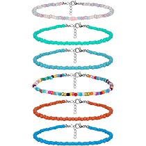 LOYATA Cavigliera Boho Multistrato Con Conchiglie Turchesi E Perline, Placcata Oro 14K, Regolabile, Fatte A Mano, Per Donna