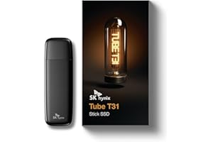 SK Hynix Tube T31 SSD Externe 2To | jusqu'à 1 000 Mo/s | 10 Gbps | USB-A 3.2 Gen2 | SSD Portable Compatible avec Console et Ordinateur (Windows, macOS)