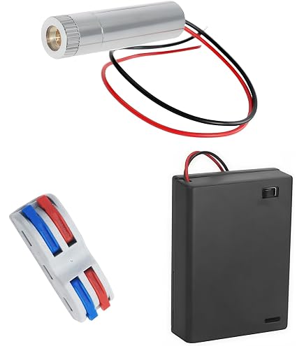 Modulo Laser 405nm 50mW 3in1 Punto Linea Croce Viola/Blu Con Dissipatore E Adattatore USA
