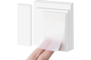 AOZUO 400 przezroczystych karteczek samoprzylepnych, cztery rozmiary, przezroczyste, wodoodporne, przezroczyste, do szkoły, na przybory szkolne, do biura, domu, komentarze biblijne