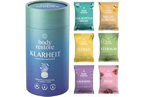 Body Restore Duschdampfer Aromatherapie 6er-Pack – Adventskalender Füllung, Adventskalender Frauen, kleine Geschenke, Kleinigkeiten für die Adventszeit, Beauty-Geschenke für Männer – Variety