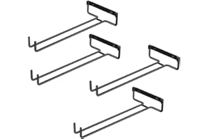 EACHPT Colgador para Copas 4pcs Soporte Para Vasos De Hierro Para 4 Copas Estante De Exhibición Para Copas De Vino Montado En La Pared Para Vasos Al Revés Para Vitrinas Bares Cocinas (Negro)