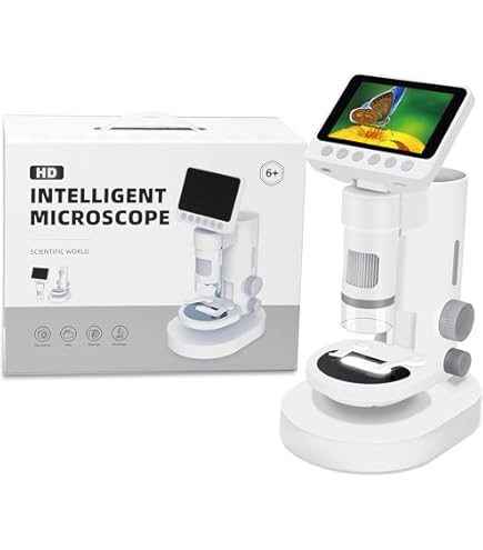 Microscope Clip Pour Téléphone - Grossissement 200x - Mise Au Point Rapide - LED Intégrée - Parfait Pour Enfants, Bricolage